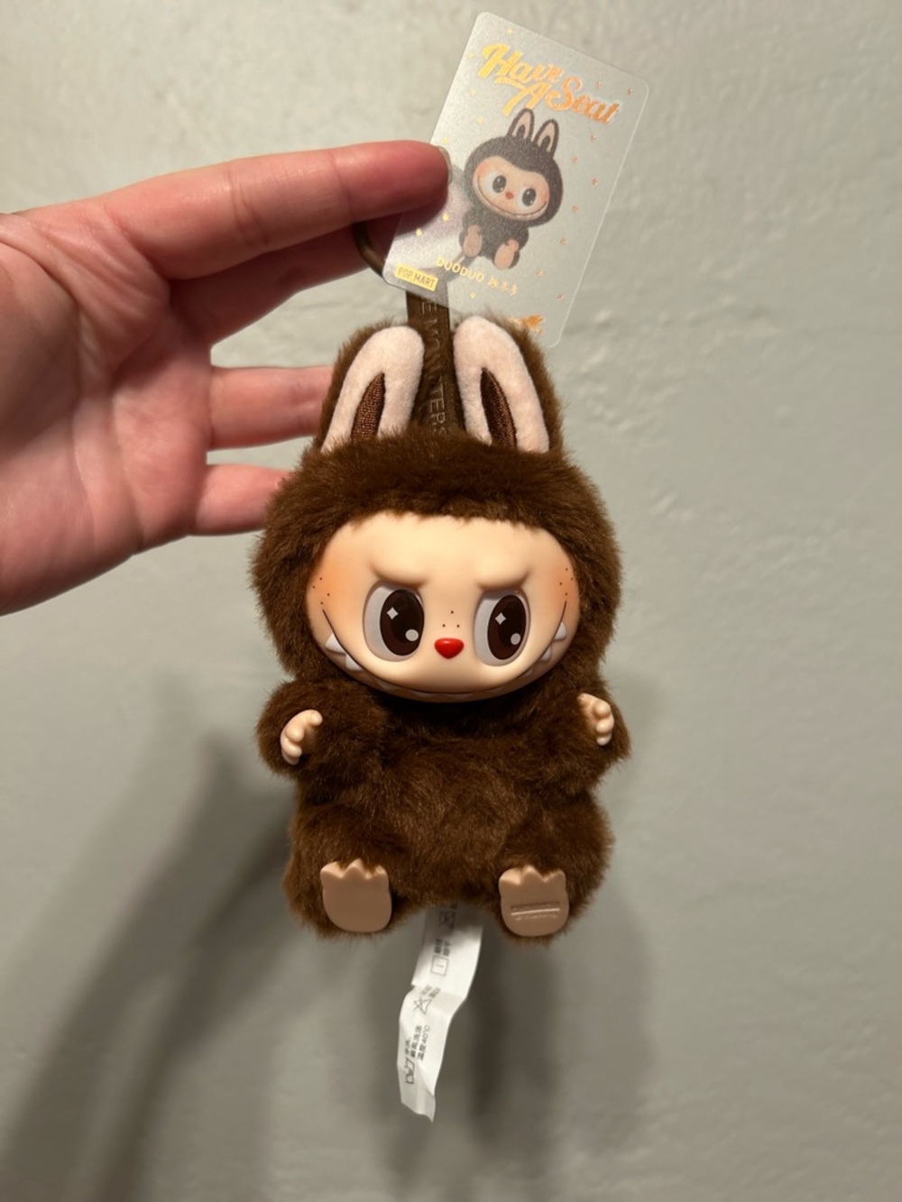 PopMart Have A Seat Labubu Plush Keychain- Duoduo secret